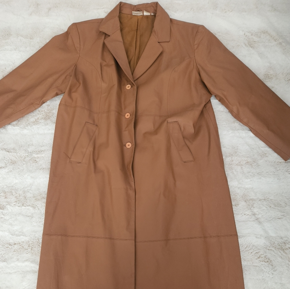 Newport News Tan Trench 48 Inch Coat In Excellent Condition. - Picture 2 of 16